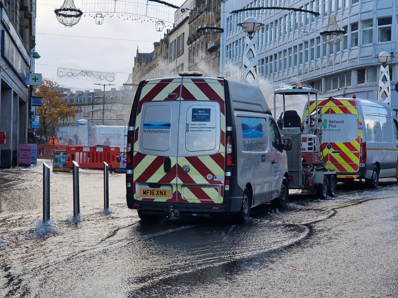 Yorkshire Water arrived quickly to begin repairs.