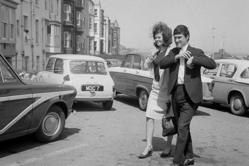 SAFC star Jim Baxter outside the hotel in 1965.