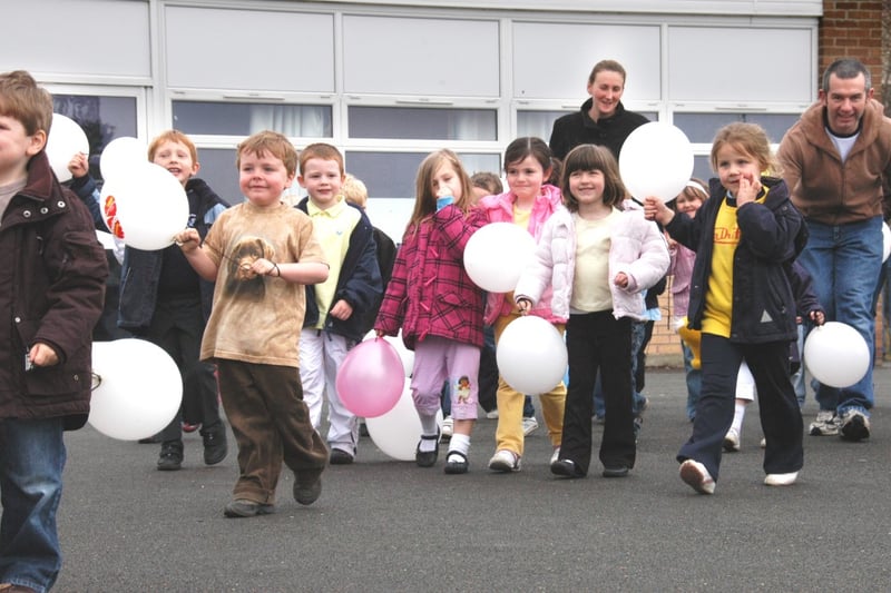 It's a toddle waddle. The nursery and reception class pupils went on this sponsored walk in 2008.