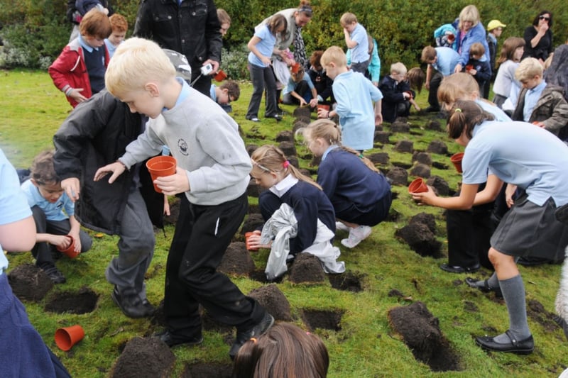 Pupils were planting bulbs in Roker Park in an event organised by the Rotary Club in 2010.