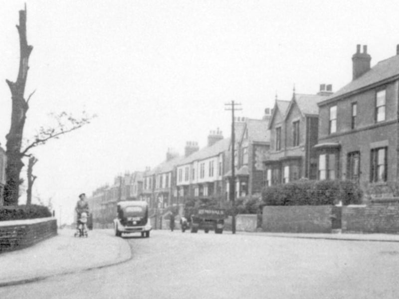 The top of Newman Road, in Wincobank, Sheffield, at the junction with Wincobank Avenue, in 1939