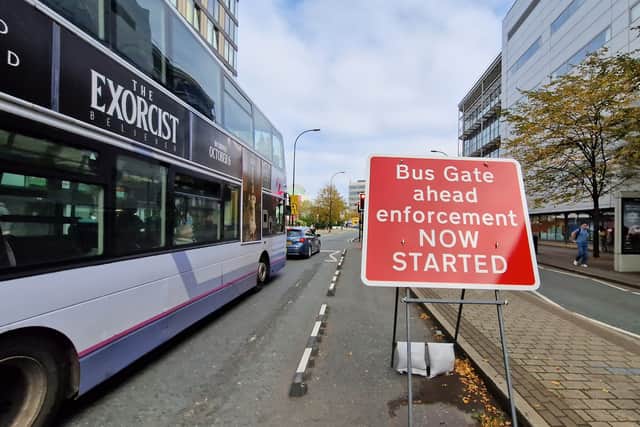 Arundel Gate bus gate was issuing an average of 366 penalties a day until October 3 when the authority responded to complaints and put red warnings on the approach.