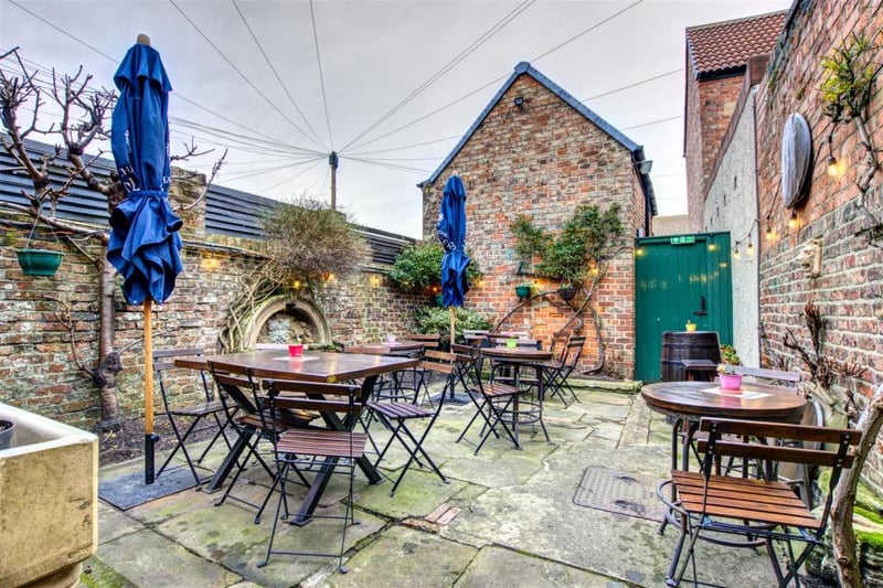 The Wine Chambers has outdoor seating permitted at the front of the property, as well as this courtyard at the rear.