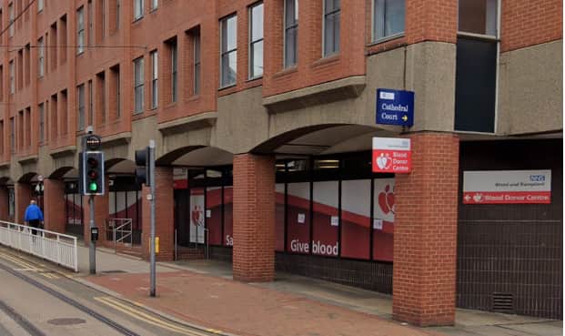Sheffield Blood Donor Centre, Cathedral Court, has hundreds of appointments available.
