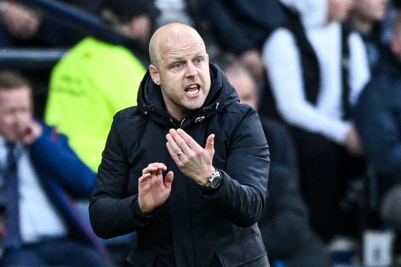 Steven Naismith encourages his squad during Viaplay Cup semi-final