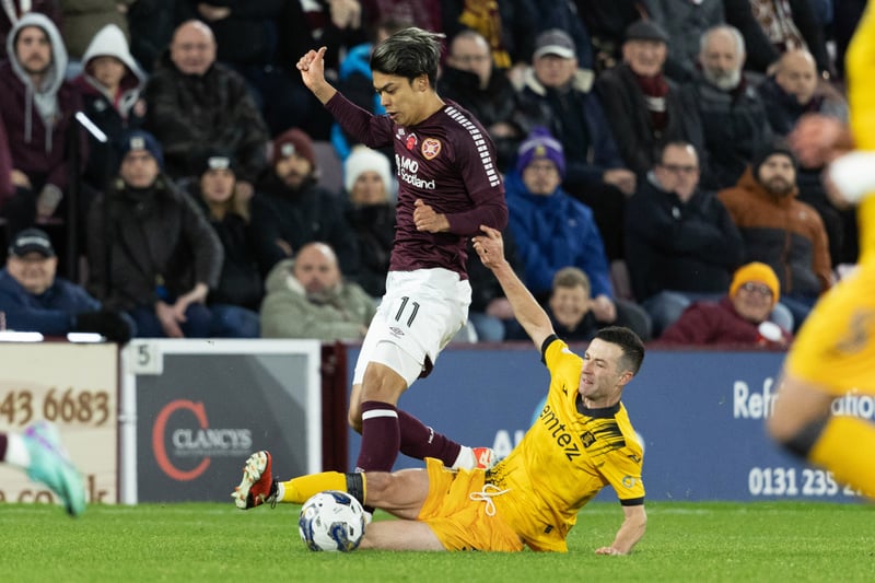 The Japanese star hasn't started since Aberdeen but Hearts' could afford his attacking approach as they look to secure three points. 