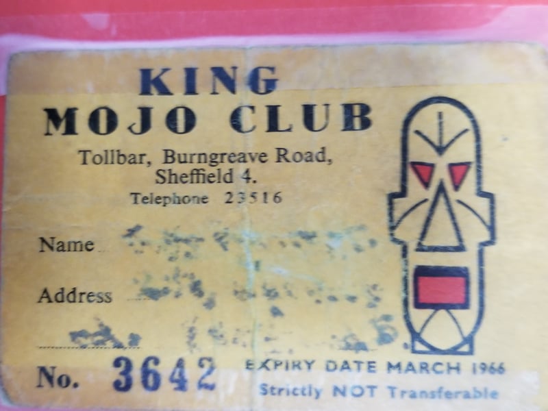 A membership card for Sheffield's King Mojo club