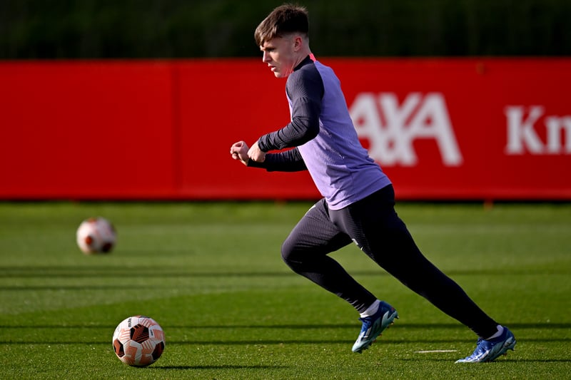 The 18-year-old winger had a knee operation in December and continues his comeback.
