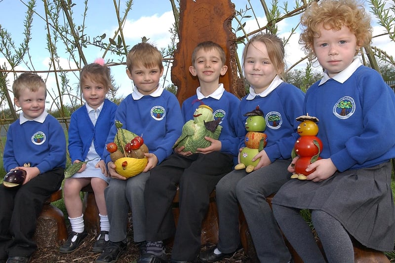 These talented pupils created characters from fruits and vegetable in 2006.