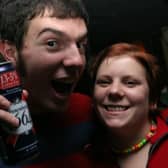 Dom and Helen at the old Fez Club, on Charter Row, Sheffield, in 2004