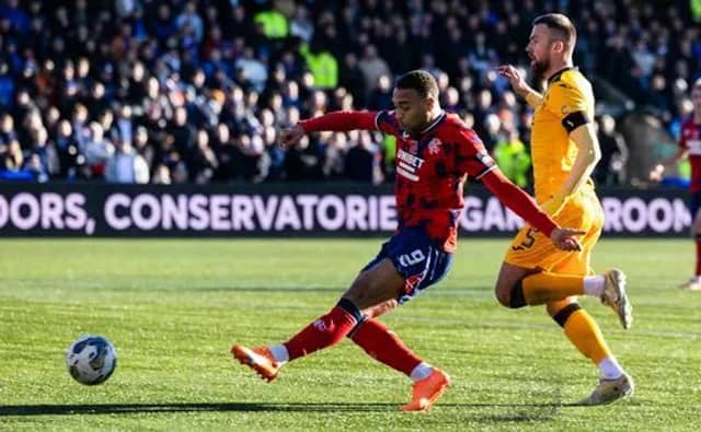 Cyriel Dessers fires Rangers on their way to a comfortable victory over Livingston