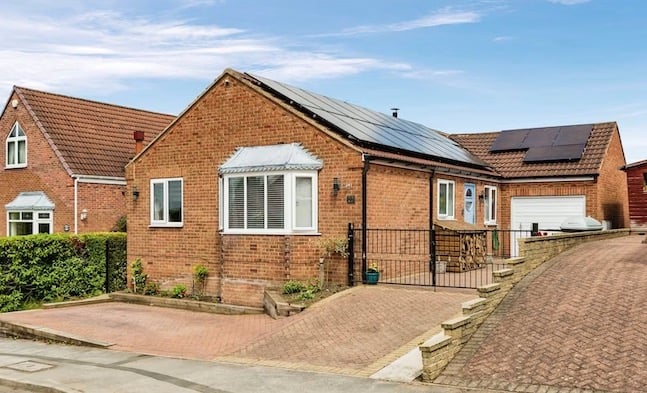 A new heating system and solar panels have made this property 'A' rated on the EPC.  Pic: Purplebricks