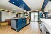 This 'fantastic' bungalow needs offers of more than £345,000. The kitchen-diner has a large island. Pic Purplebricks