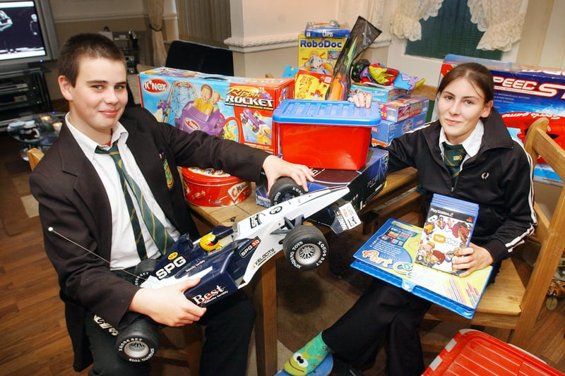 Robert and Amy Wilkinson gave up their own toys for the appeal in 2006 after they were moved by a story in the Echo that year.
