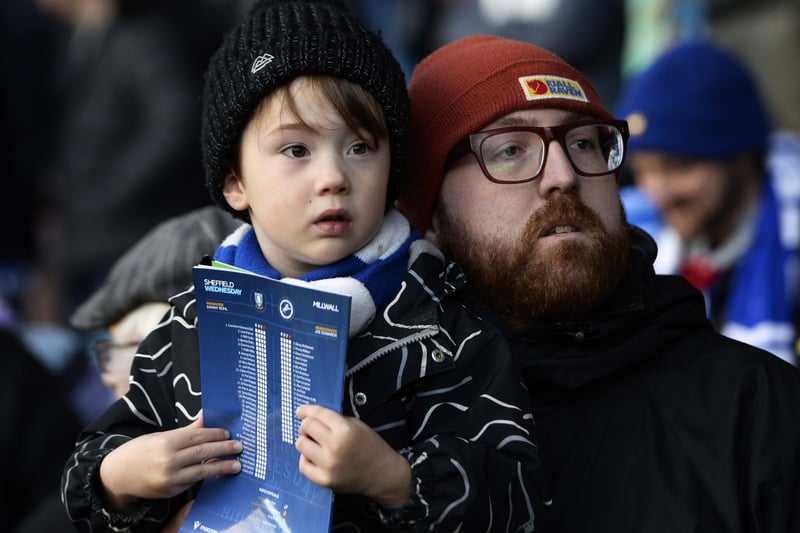 Owls fans at Hillsborough and the Remembrance Parade and Service prior to Kick Off.     Pic Steve Ellis