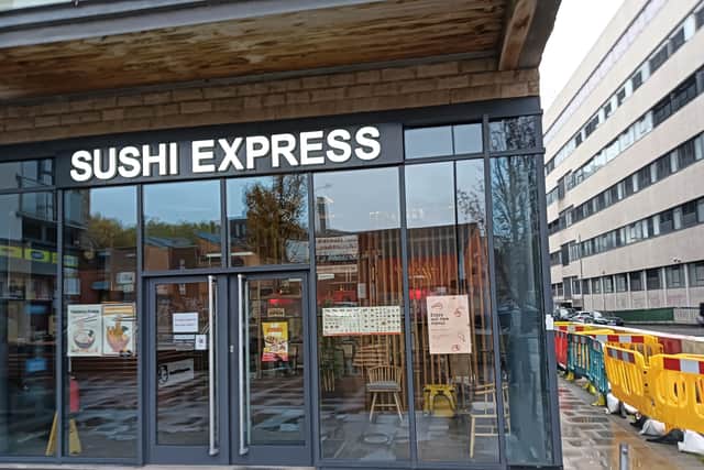 Sushi Express on Fitzwilliam Street in Sheffield might appear plain but is serving up a feast on a modest budget.
