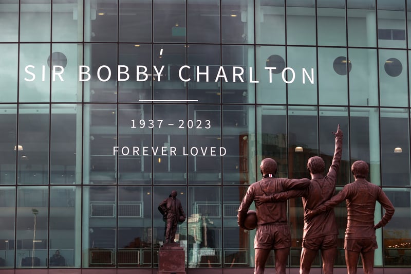 Tributes at Old Trafford on Monday