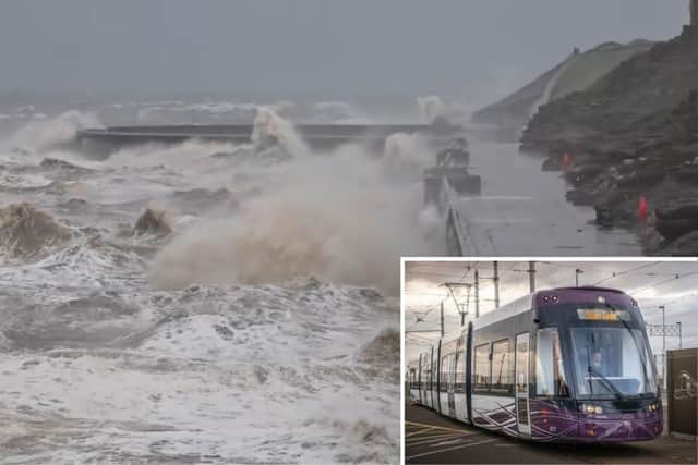 Trams south of North Pier cancelled due to Storm Debi