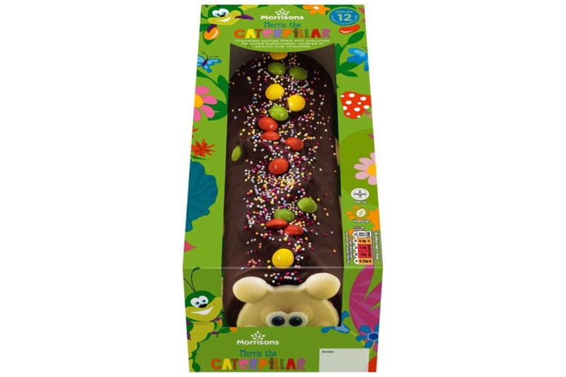 Creatively named Morris, Morrisons' take on the caterpillar cake sells for £7 to serve 12 with plenty of sugary decorations. 
