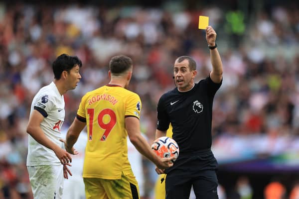 Jack Robinson is booked against Spurs (Image: Getty Images)