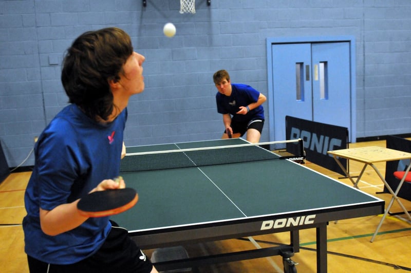 Table Tennis at Sandhill View Sports Hall.
Join us at the table for this 2012 view.