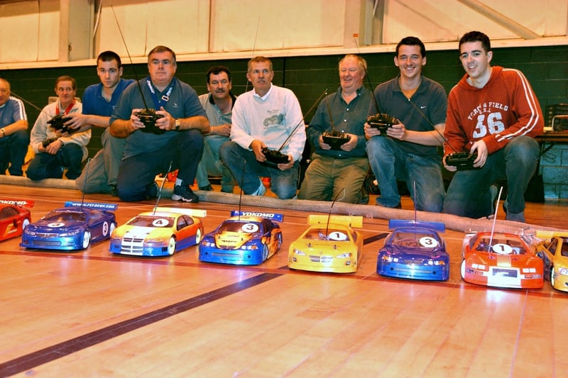 These drivers were competing in remote controlled car racing at the Nissan sports hall 18 years ago.