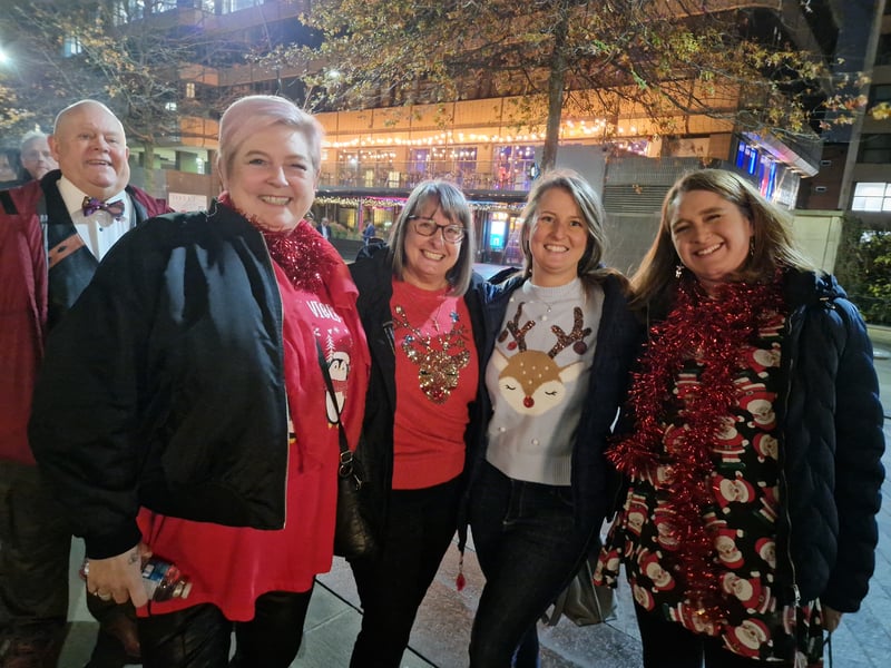 Sheffield was packed as thousands headed for the city centre for the recording of the Christmas Songs of Praise. Many wore Chistmas jumpers. Picture: David Kessen, National World