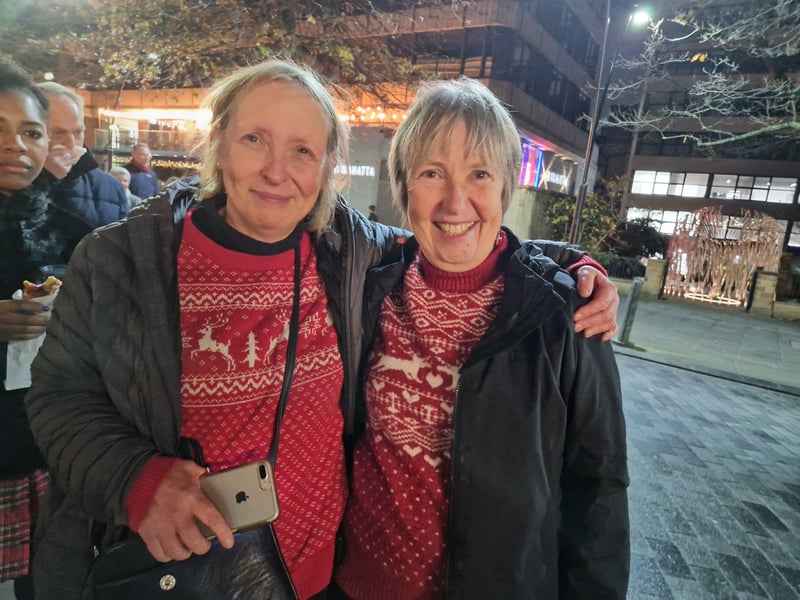 Sheffield was packed as thousands headed for the city centre for the recording of the Christmas Songs of Praise. Manu wore Christmas jumpers. Picture: David Kessen, National World