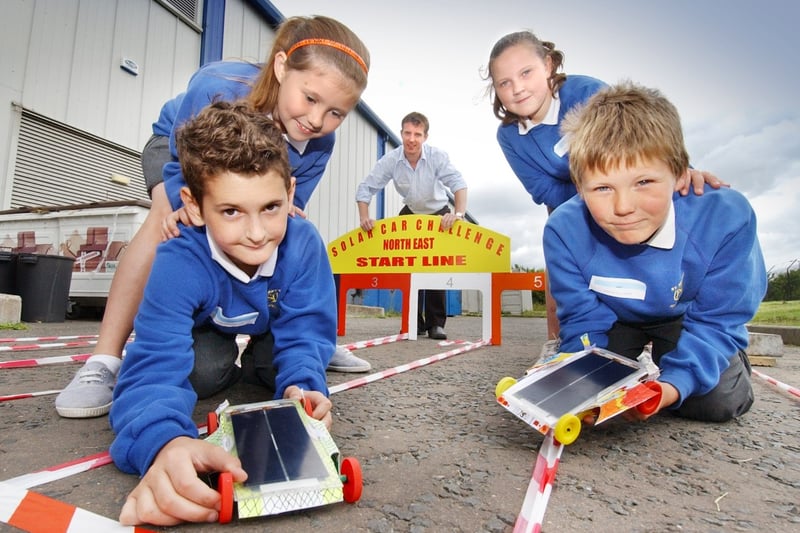 Making solar powered cars was the challenge for these pupils from St Mary's Rc Primary School.