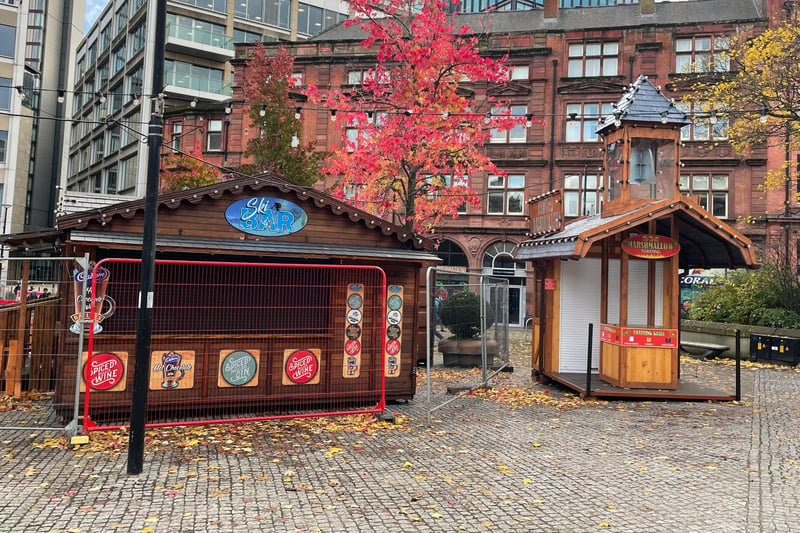 The market is made up of over 50 log cabins, three alpine bars, Santa's grotto and the Big Wheel.