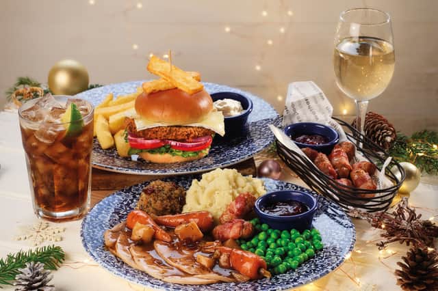 Picture issued by JD Wetherspoon as its Christmas menu launches.