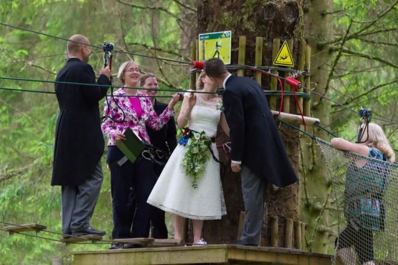 It doesn’t come much more unique than saying your vows 22 metres above the ground, with a harness accessorising your wedding day attire. Go Ape in Aberfoyle is home to one of the world’s longest zip wires (it’s longer than four football pitches), so even if couples are certain they won’t get any wedding day nerves, this’ll get their hearts racing. Nestled in some of Scotland's most beautiful woodland, guests are treated to stunning views of the Queen Elizabeth Forest Park, as well as Loch Lomond.