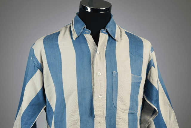 A match-worn Sheffield Wednesday shirt from 1904/05. (Image courtesy of Graham Budd Auctions)