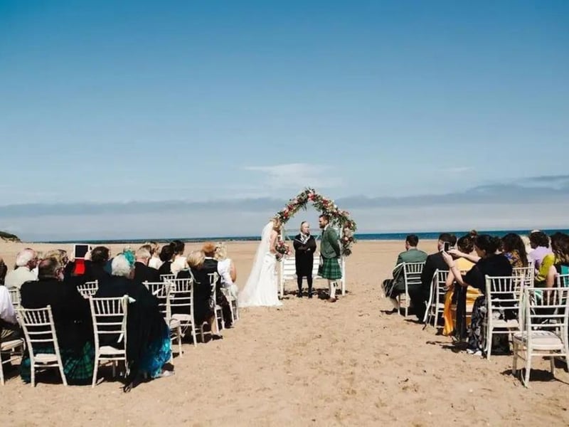 Nearlyweds can enjoy the spotless sand of the Tyninghame coast beneath their feet as they walk down the aisle at Harvest Moon. If a beach wedding venue isn't quite the style for the season, then this venue also offers a beautiful whimsical woodland location for couples to say their I dos. Guests can celebrate the reception in luxury safari tents on the beach or there's also the option of the cool treehouse with views over Bass Rock. With a honeymoon tent complete with a white four poster bed that looks out to sea, this is a start to married life unlike any other.