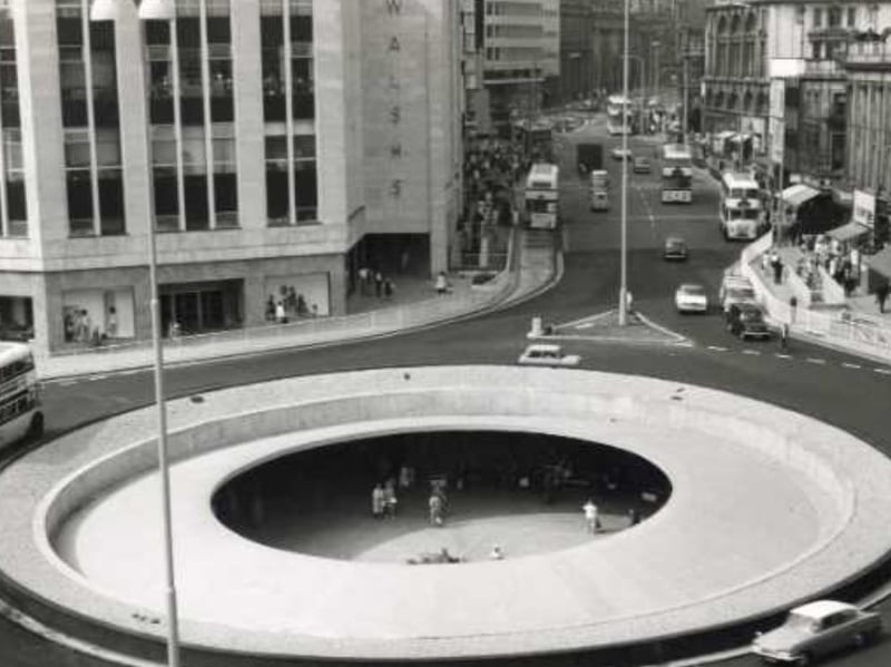 Sheffield's Hole in the Road from above in 1968