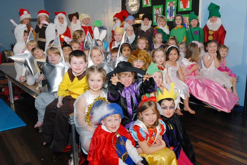 The stars of the Foundation stage Nativity in 2009.
They put on Snow White and the Seven Dwarves.