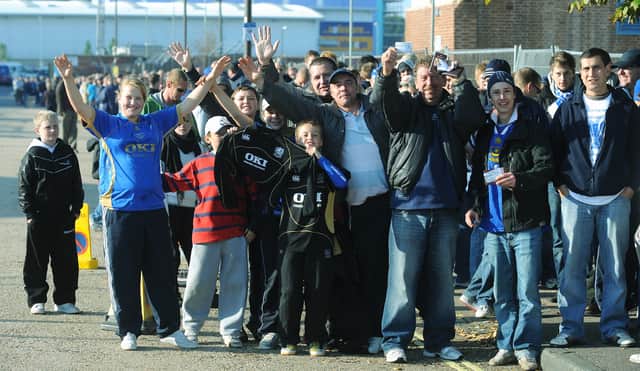 Pompey fans queue for tickets for the Blues' home game against Vitoria Guimaraes in the 2008 Uefa Cup.
