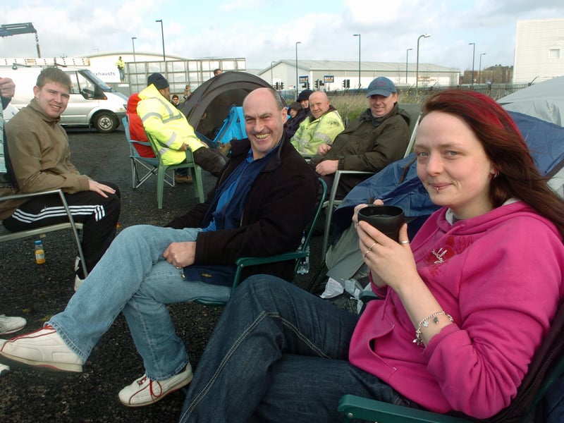 These fans were prepared for a long day in April 2008.