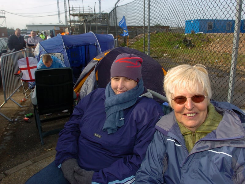 Karla Steeves, from Copnor and Stella Roberts from Fratton wrap up wam in the hope of getting 2008 FA Cup semi-final tickets