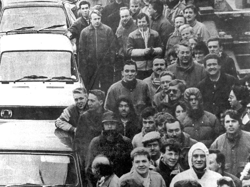 These fans braved the cold weather for tickets for Pompey's trip to Luton in the 1987-88 FA Cup.
