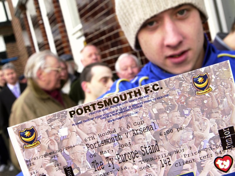 Back on February, 25, 2004, Lee Chapman was second into the Fratton Park ticket office as fans descended on PO4 to snap up tickets for the Blues' FA Cup tie against Arsenal.