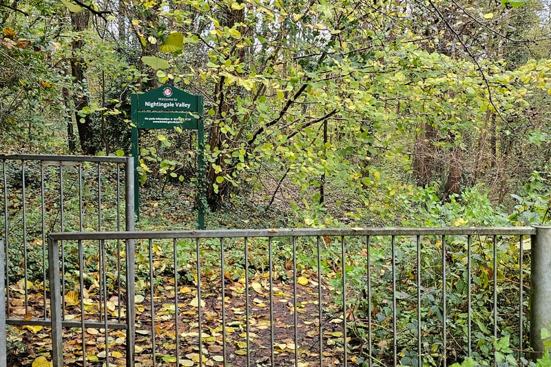 Visitors will feel like they are in the middle of the forest with this entrance and paths are covered in yellow and orange leaves during the autumn.