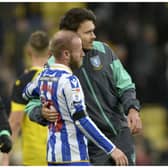 Sheffield Wednesday captain Barry Bannan with his manager Danny Rohl