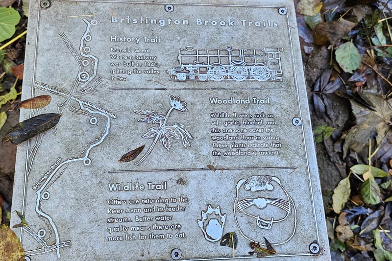 There are multiple plaques scattered across Nightingale Valley and St Anne’s Woods. The plaques are part of the Brislington Brook Trails, and each plaque contains a different fact for the History Trail, the Woodland Trail and the Wildlife Trail.