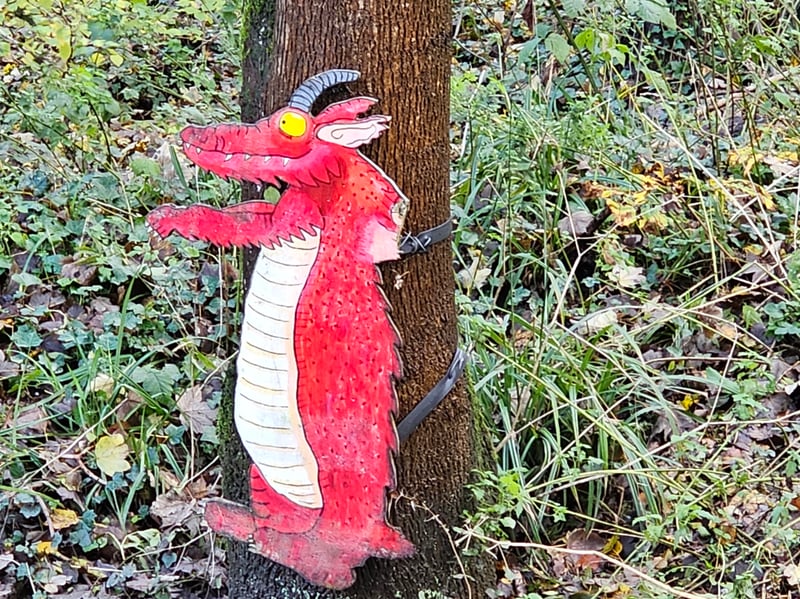 We came across a dragon in Nightingale Valley during our walk.