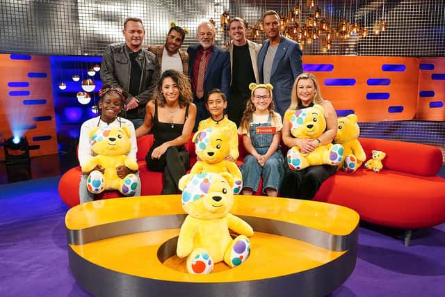 Though 'The Graham Norton' show might not be on this evening, his Big Red Chair will be making an appearance on Children in Need 2023 (Credit: BBC)