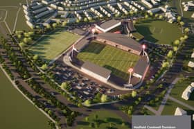 How the new 5,000-seater stadium at Meadowhead, proposed by Sheffield FC and Sheffield Eagles, would look