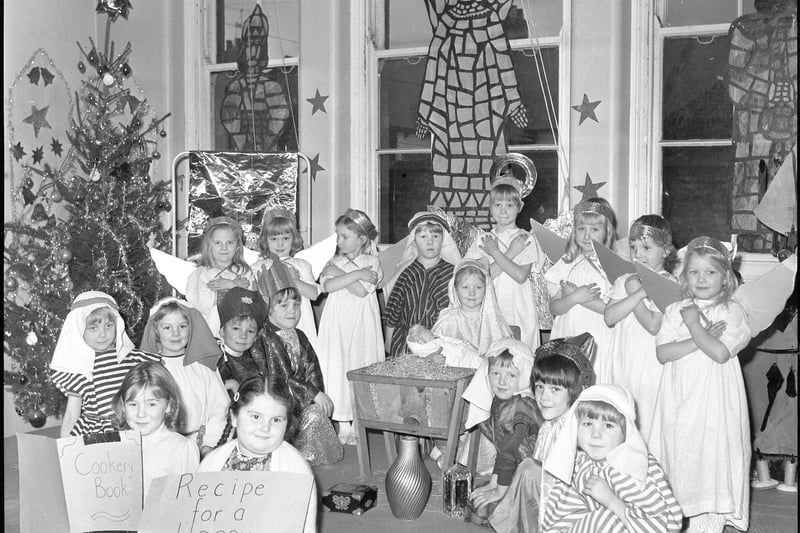 Redby Infants School. Here's a rehearsal scene from the Nativity play in 1973.