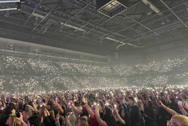 Thousands of phone lights came on in Sheffield Utilita Arena at the boys' command.