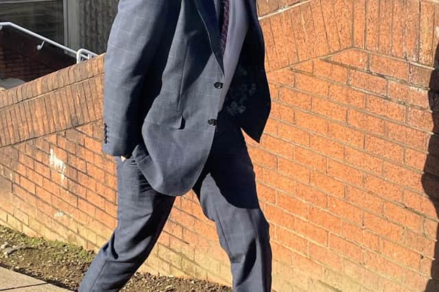 Dale Houghton arriving at Sheffield Magistrates Court where he will be sentenced for mocking the death of mascot Bradley Lowery during a match between Sunderland and Sheffield Wednesday. Photo by Dave Higgens/PA Wire